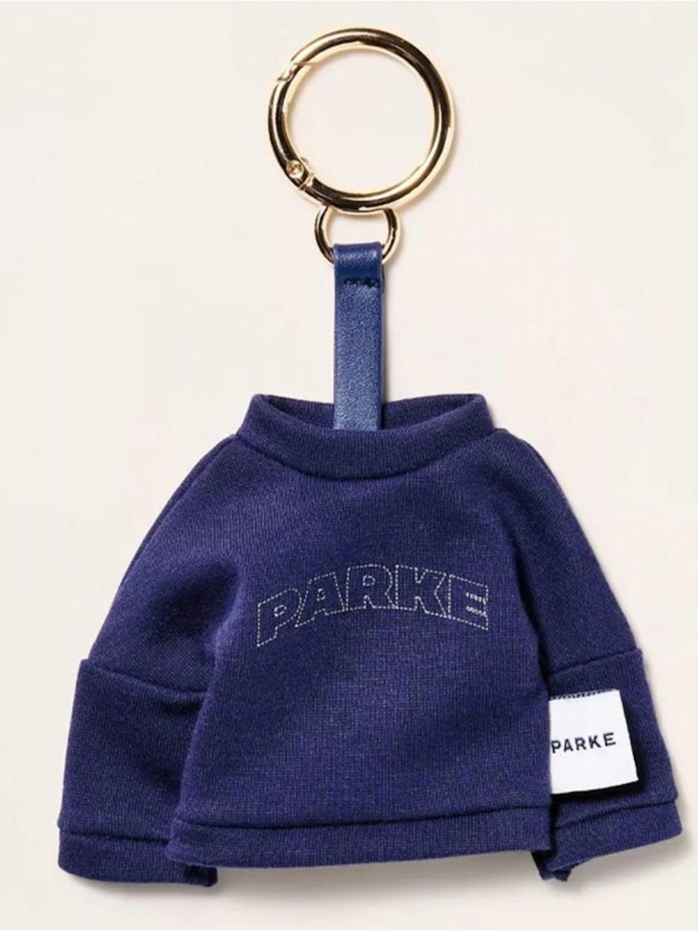 Target x Parke Mockneck Sweatshirt Keychain Bag Charm Navy Blue White New